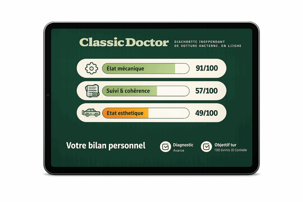 Diagnostic achat / vente voiture de collection