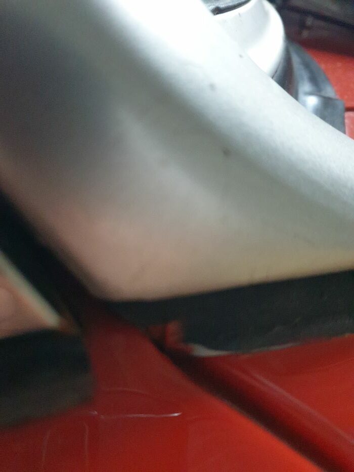 zoom sur un détail de peinture sur le joint