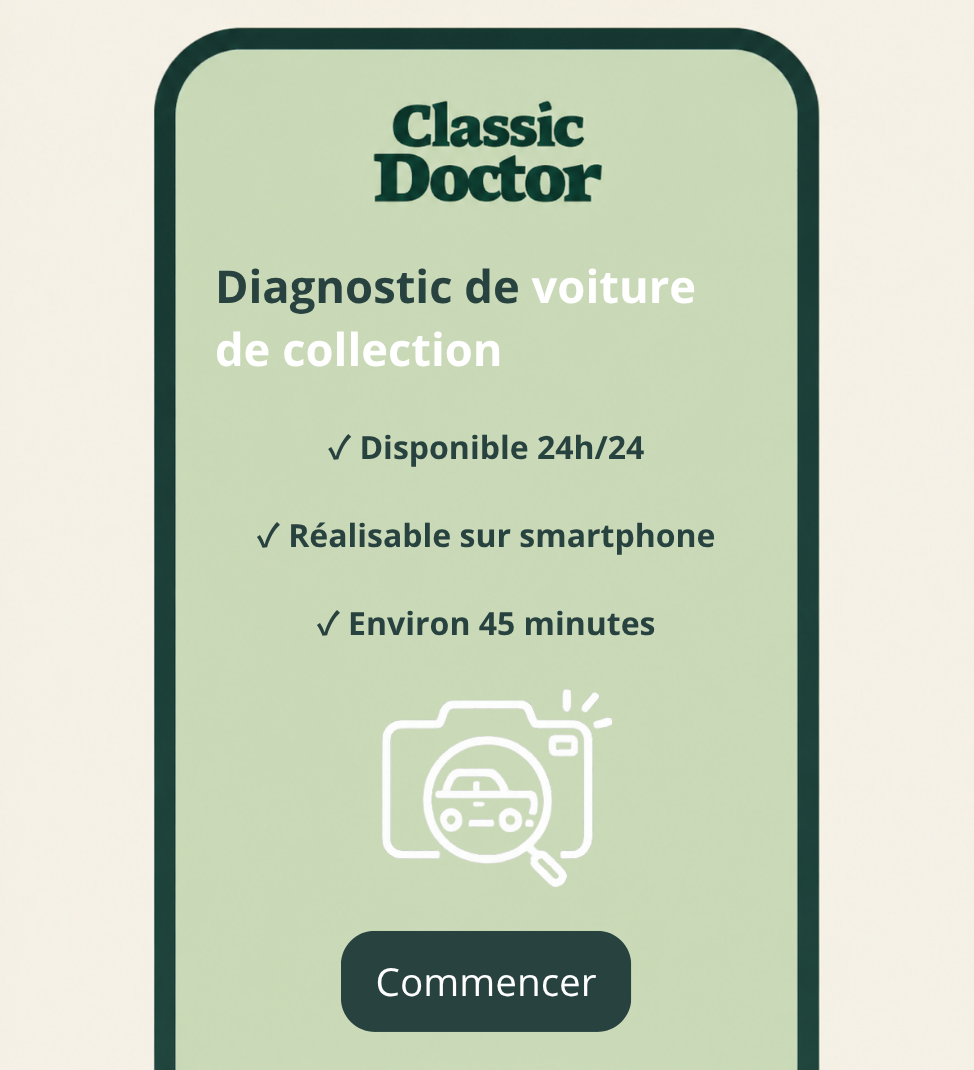 Commander un diagnostic voiture de collection