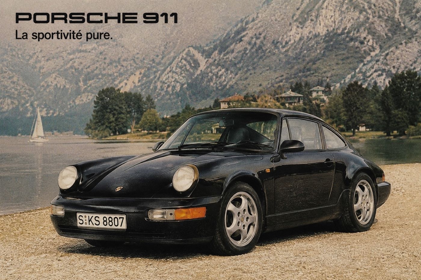 Historique : Porsche 911 (964) photographiée lors de sa commercialisation, illustrant l'évolution de la gamme 911.