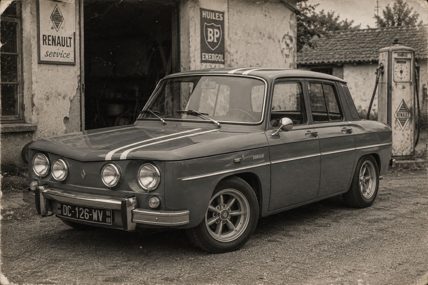 Renault 8 Gordini des années 1960 illustrant l'histoire de cette sportive française emblématique.