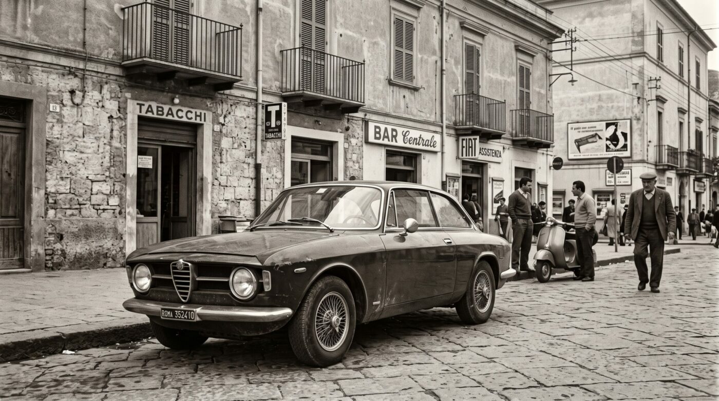 Histoire coupé Alfa Romeo Bertone illustrant la finition classique.