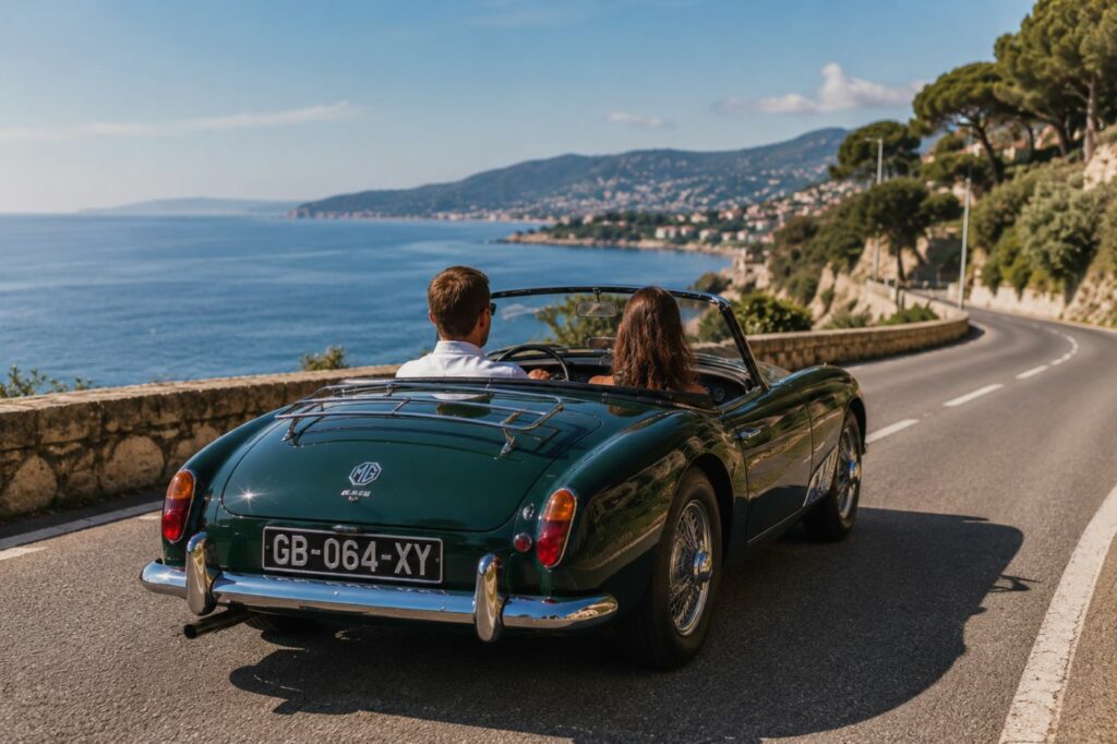 MG A Roadster de collection, un roadster anglais emblématique offrant une conduite authentique et une mécanique accessible aux débutants.