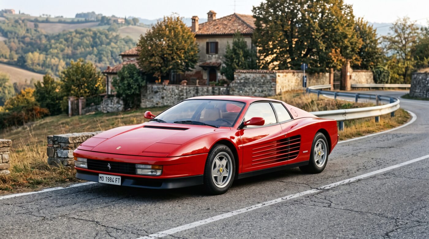 Carnet d'entretien et historique d'une Ferrari Testarossa de collection
