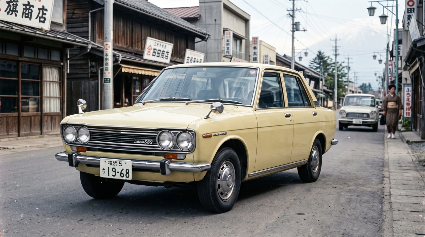 Documents historiques et manuels techniques d'origine pour une Datsun 510 de collection